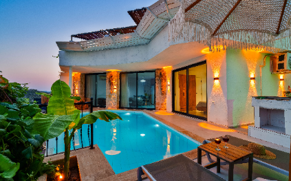 Villa Hümayun 10 | Kalkan Akbel'de Ahşap Mimari & Korunaklı Balayı Villası